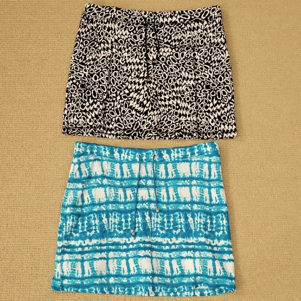 Jones New York Black/White & Turquoise/White Skort Set